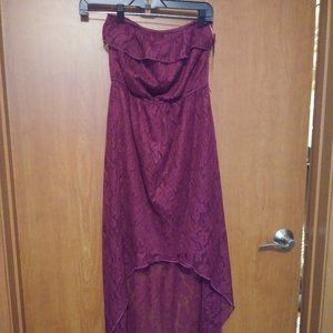 Trixxi Berry/ Wine Summer Dress lace